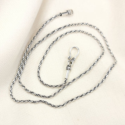 Silver Jewelry Chain by Jauhri 92.5 Silver - Linear Link Chain 24 Inch