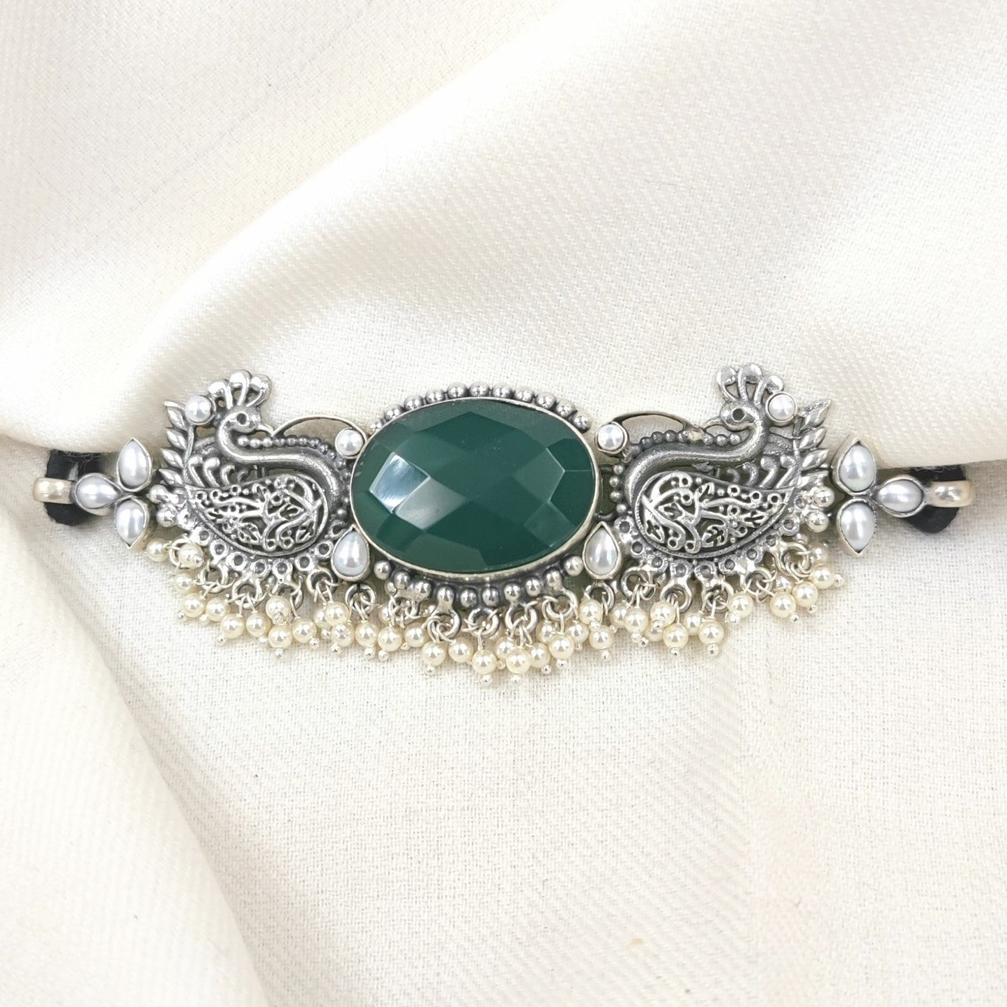 Green Prerna Choker with Earrings