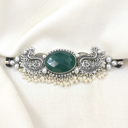 Green Prerna Choker with Earrings