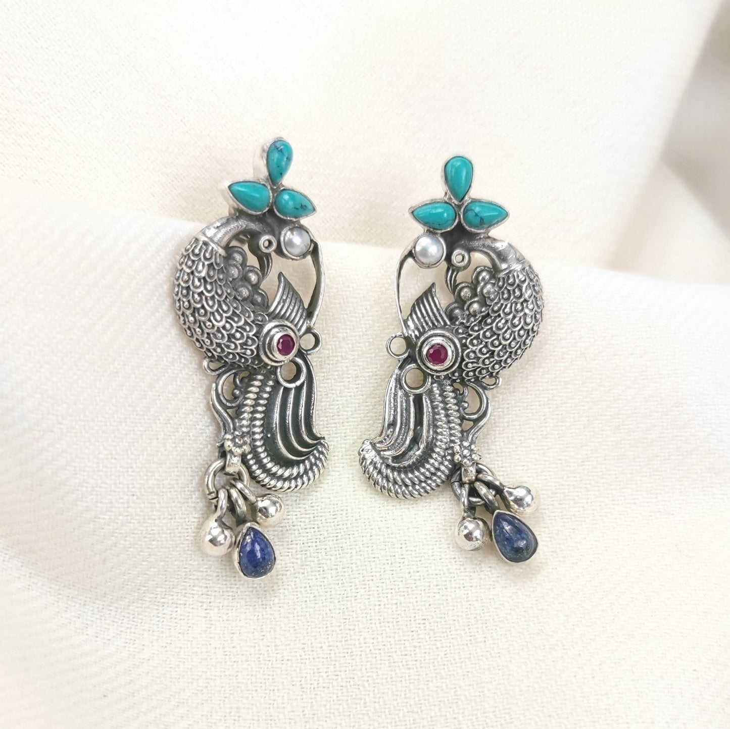 Turquoise Mayur Choker with Earrings