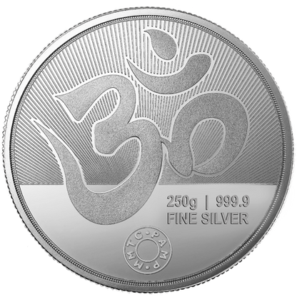 MMTC-PAMP Lakshmi Ganesha Om(999.9) 250 gm Silver Coin