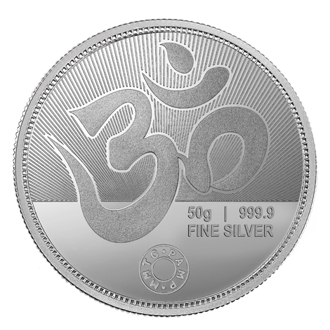 MMTC-PAMP Lakshmi Ganesha Swastik (999.9) 50 gm Silver Coin