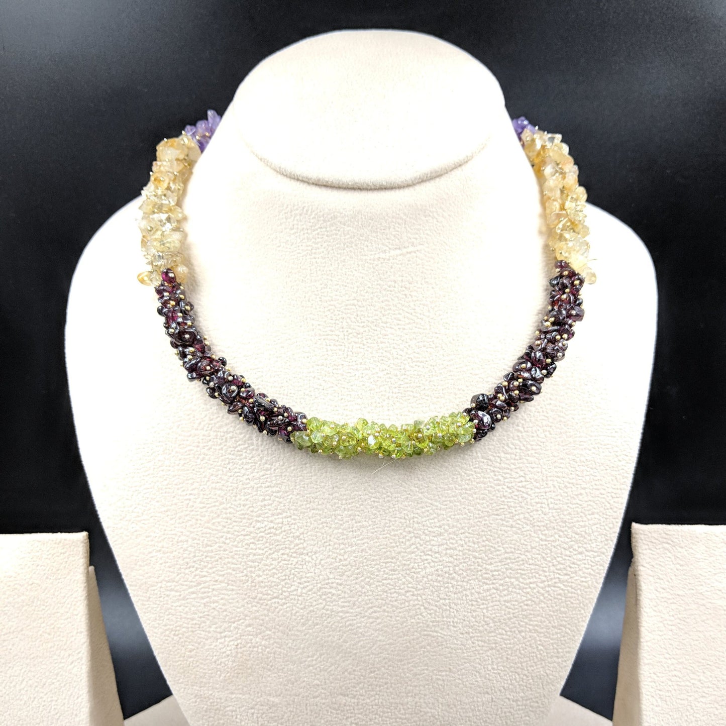 Multi-Stone Gemstone Beaded Necklace