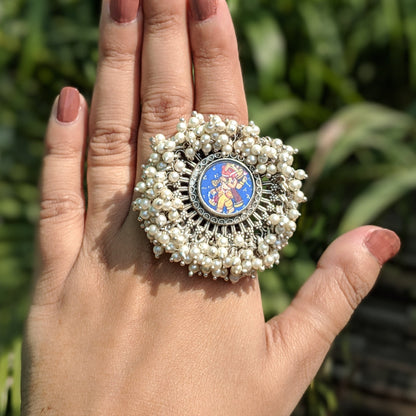 ಕೈಯಿಂದ ಚಿತ್ರಿಸಿದ ದಗ್ಡು ಗಣೇಶ್ ಉಂಗುರ