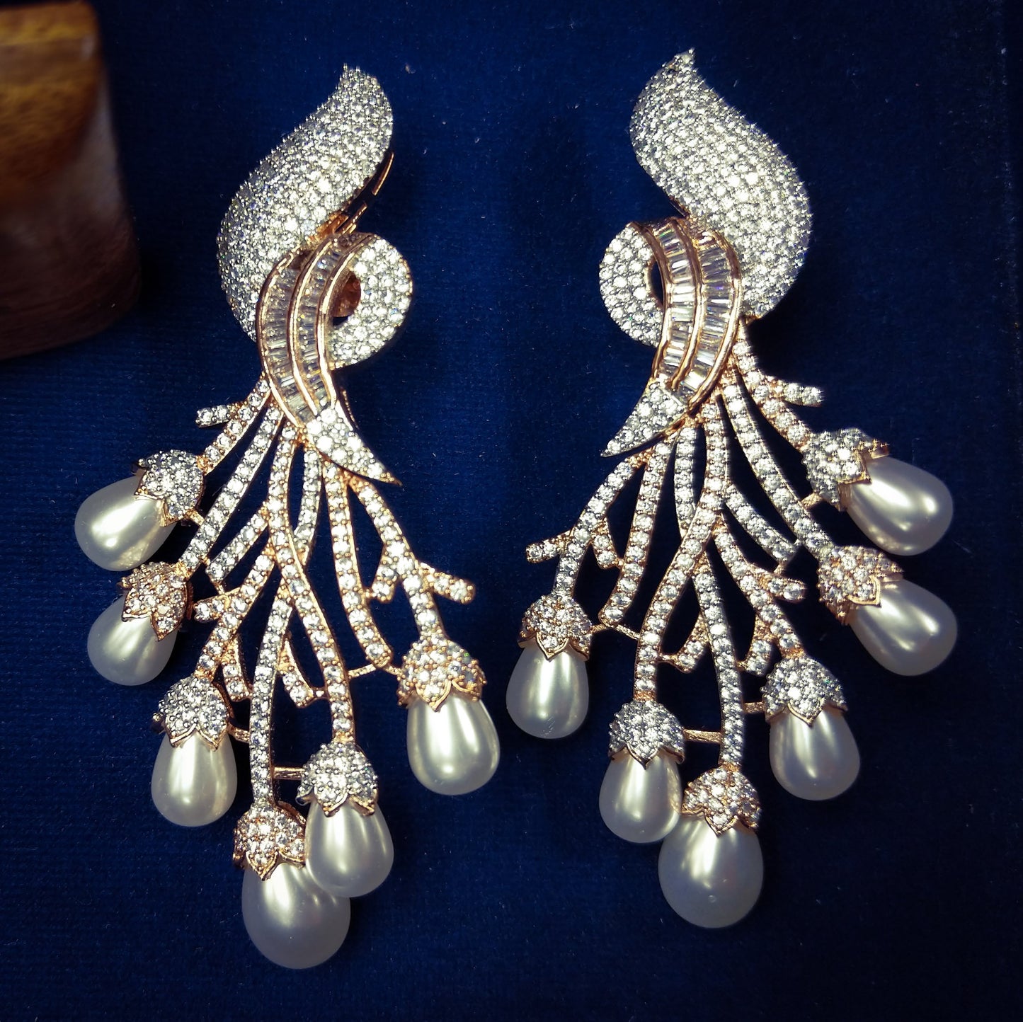 HANDCRAFTED LUXURY FASHION JEWELLERY BY JAUHRI EARRINGS-SAHANA NOIR