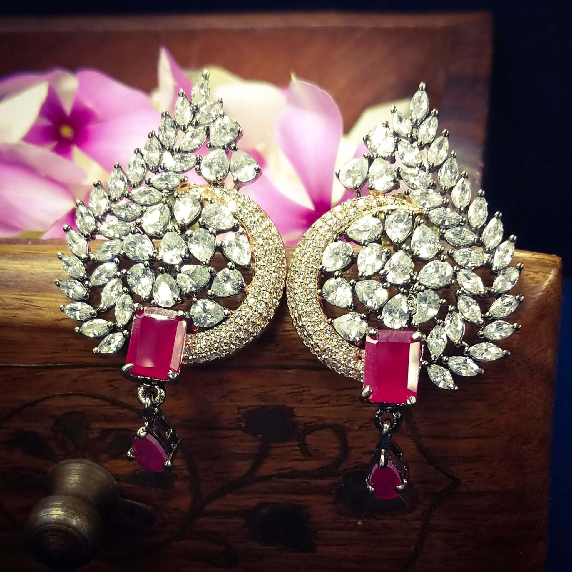 HANDCRAFTED LUXURY FASHION JEWELLERY BY JAUHRI EARRINGS-SAAHANA