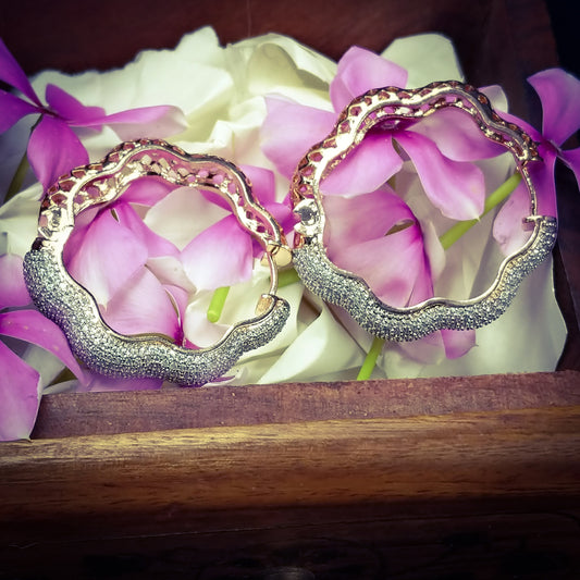 HANDCRAFTED LUXURY FASHION JEWELLERY BY JAUHRI EARRINGS-HARMONY HOOPS