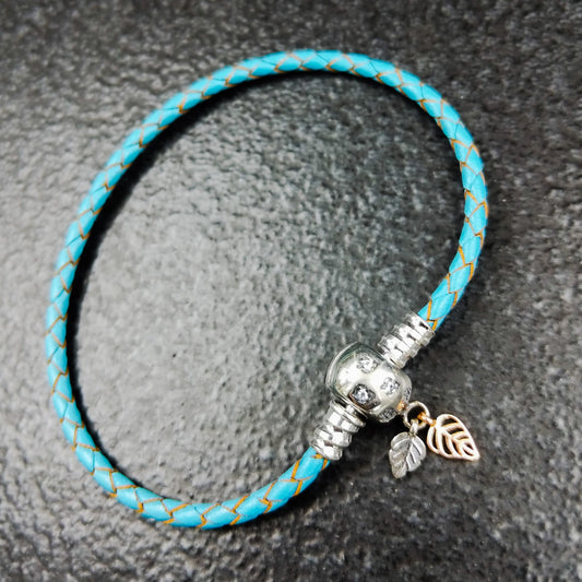 Leather Fruit Bracelet - Blue