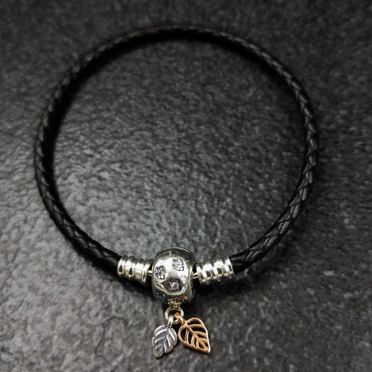 Leather Fruit Bracelet - Black