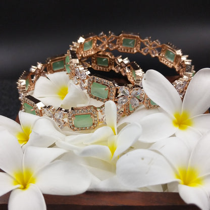 Flower and Rock Bangles