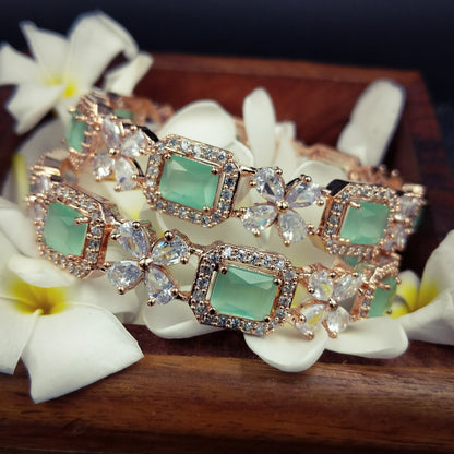 Flower and Rock Bangles