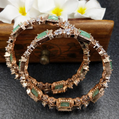 Flower and Rock Bangles