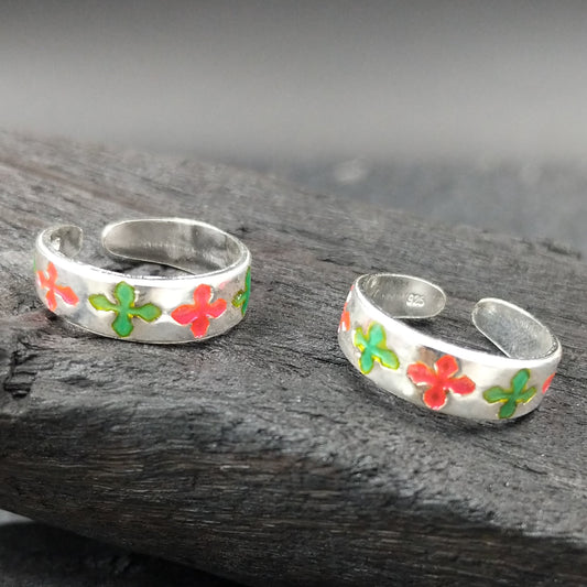 HANDCRAFTED 92.5 STERLING SILVER JEWELLERY BY JAUHRI TOE RINGS-CROSS TOE RING