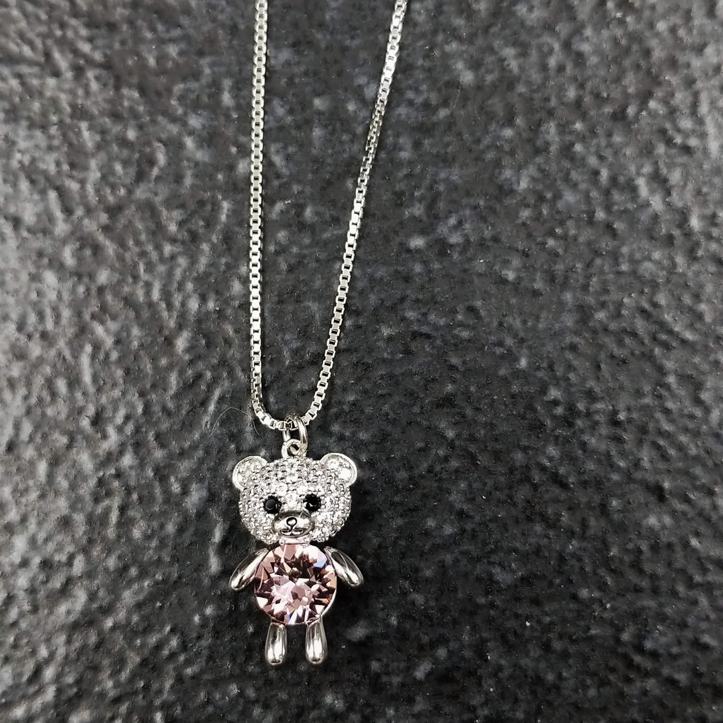 Swarowski Bear Pendant and Chain