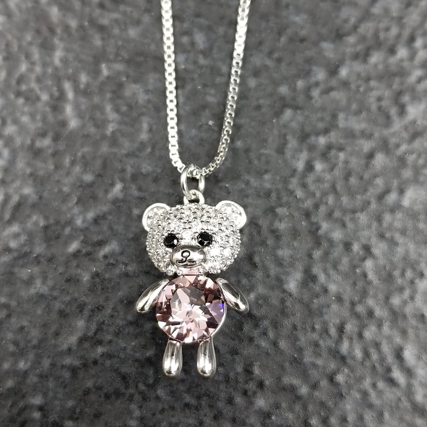 Swarowski Bear Pendant and Chain