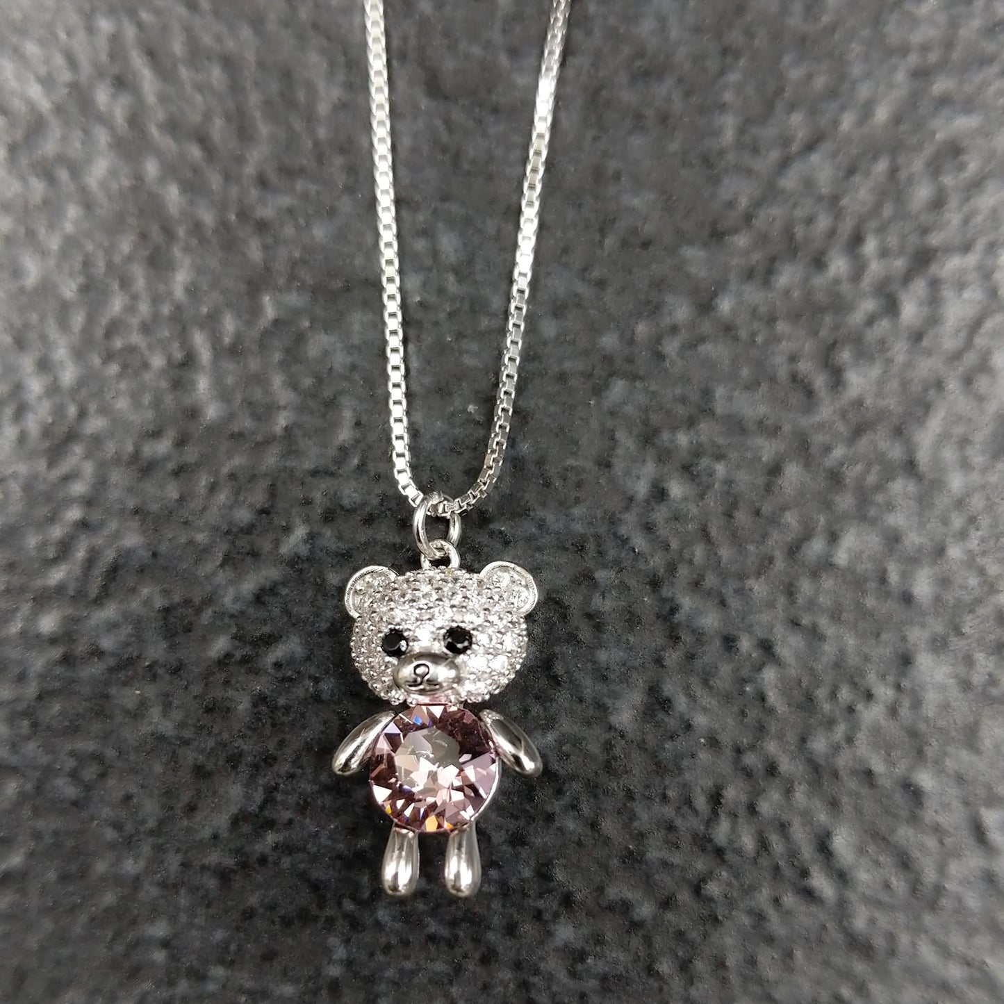 Swarowski Bear Pendant and Chain