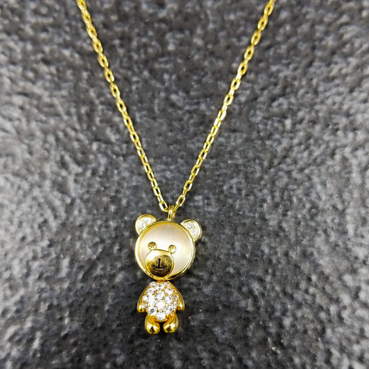 Sparkle Teddy Pendant and Chain