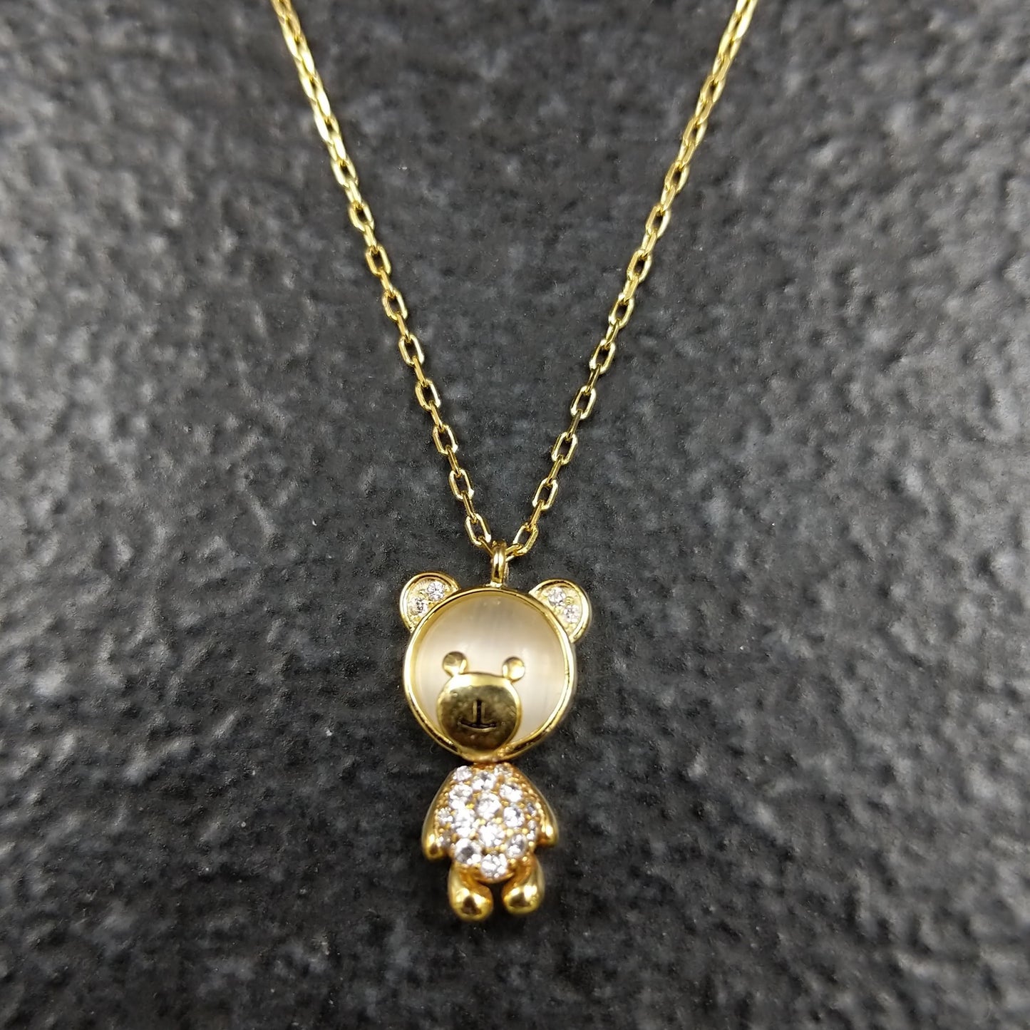 Sparkle Teddy Pendant and Chain