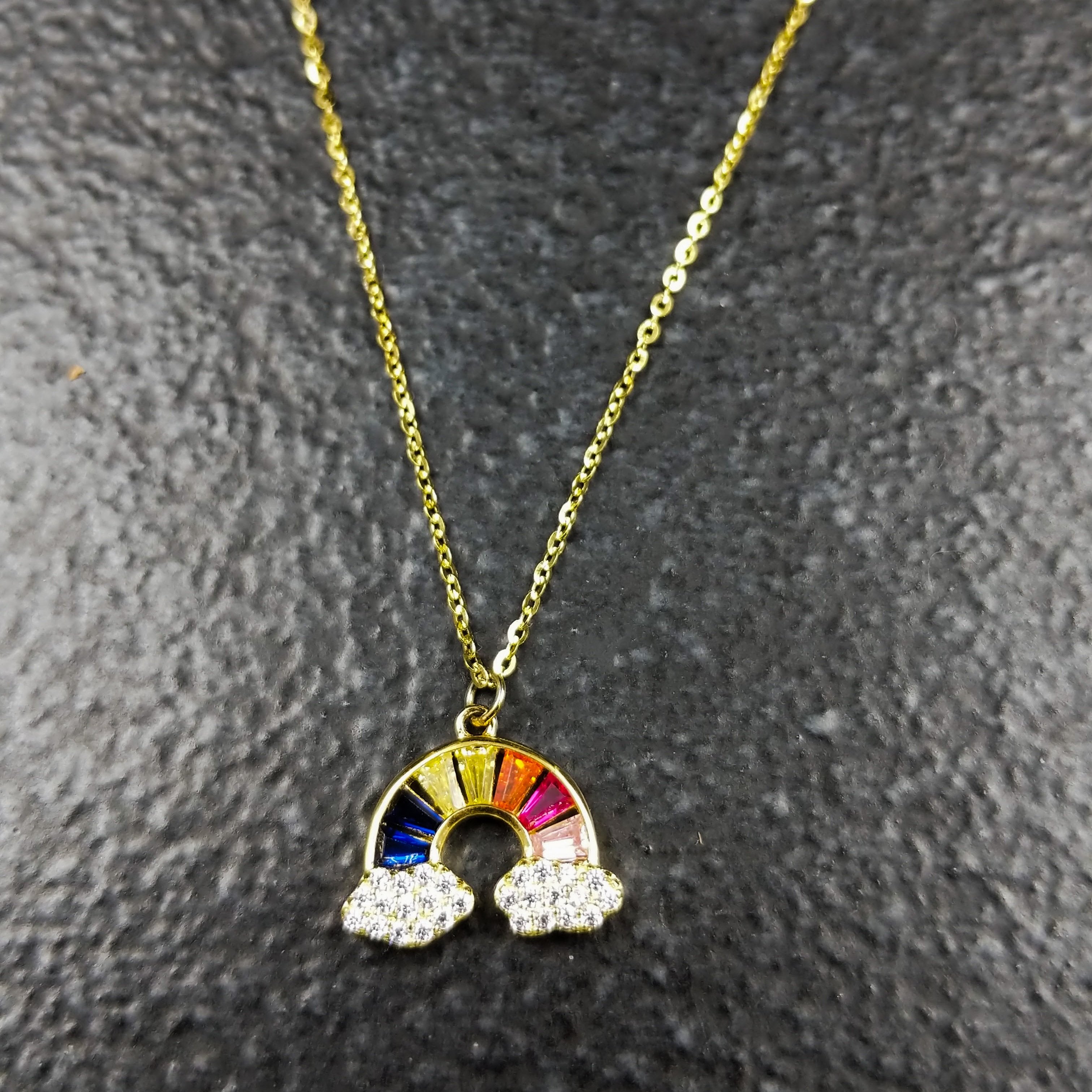 Fresh Water Pearl Rainbow Necklace Gold/Multi | French Connection UK