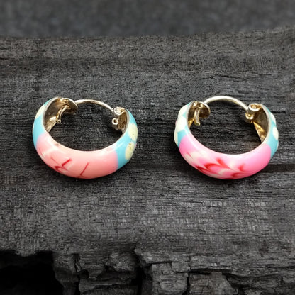 Enamelled Blue Pink Bali