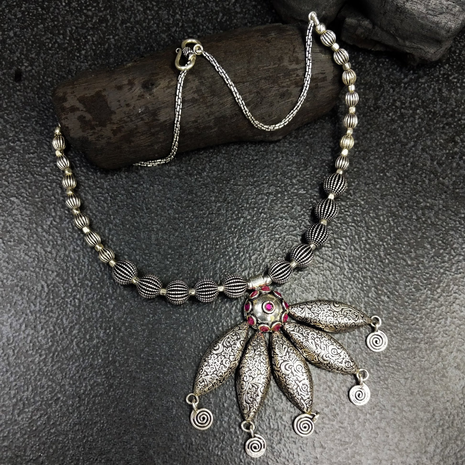Silver Jewellery by Jauhri-Neckpiece-Bhav Phal Necklace
