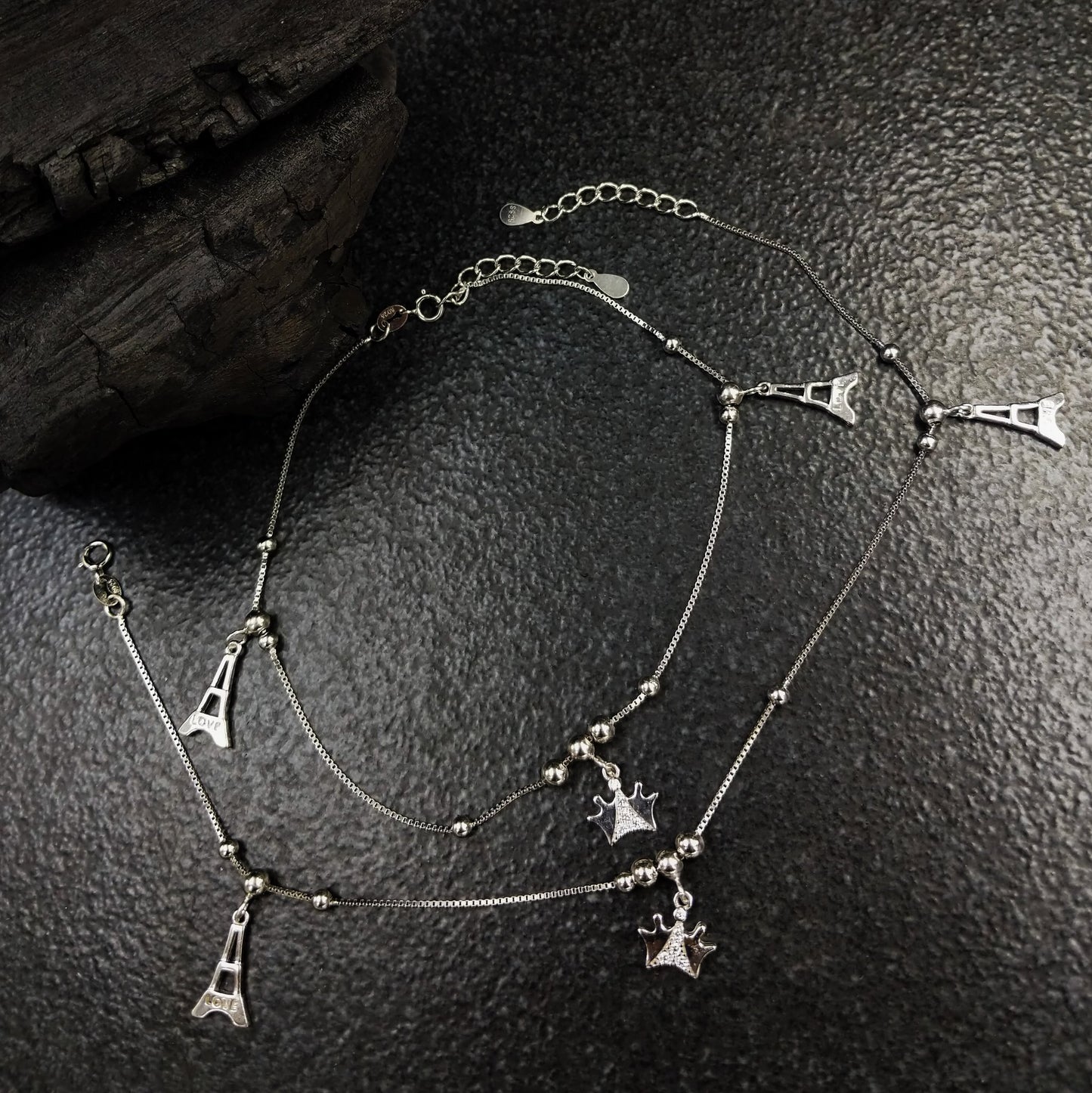 Silver Jewellery by Jauhri-Anklets-Paris Craze Anklets