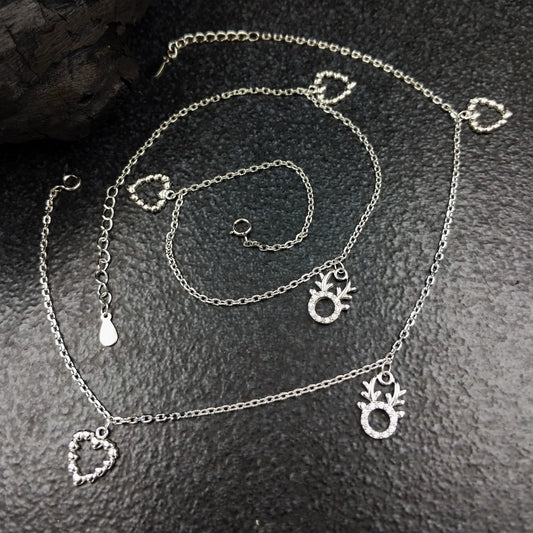 Silver Jewellery by Jauhri-Anklets-Heart Of Kind Anklets
