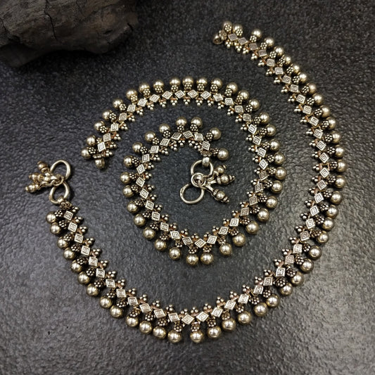 Silver Jewellery by Jauhri-Anklets-Padma Ghunghroo Anklets