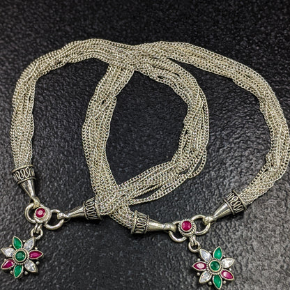 Chain Flower Anklets