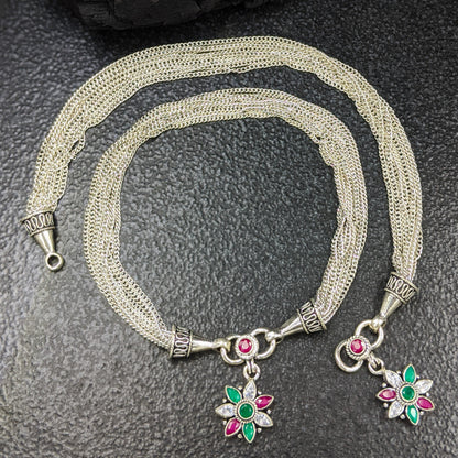 Chain Flower Anklets
