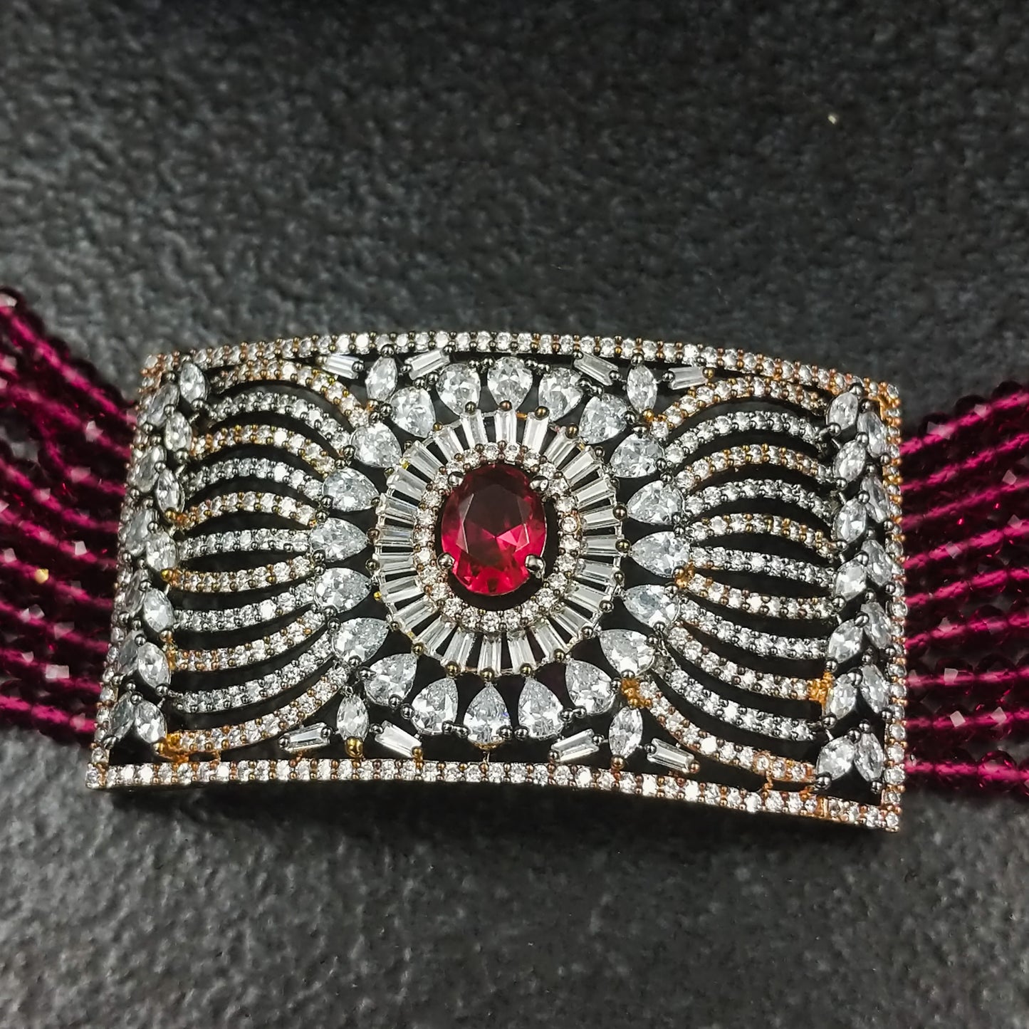 Pink Recta Choker Set