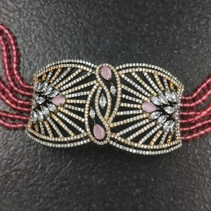 Peach Burtflier choker Set