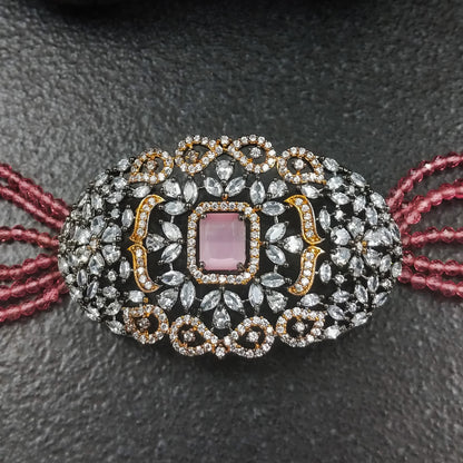 Peach Rondish Choker Set