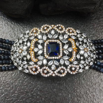 Blue Rondish Choker Set