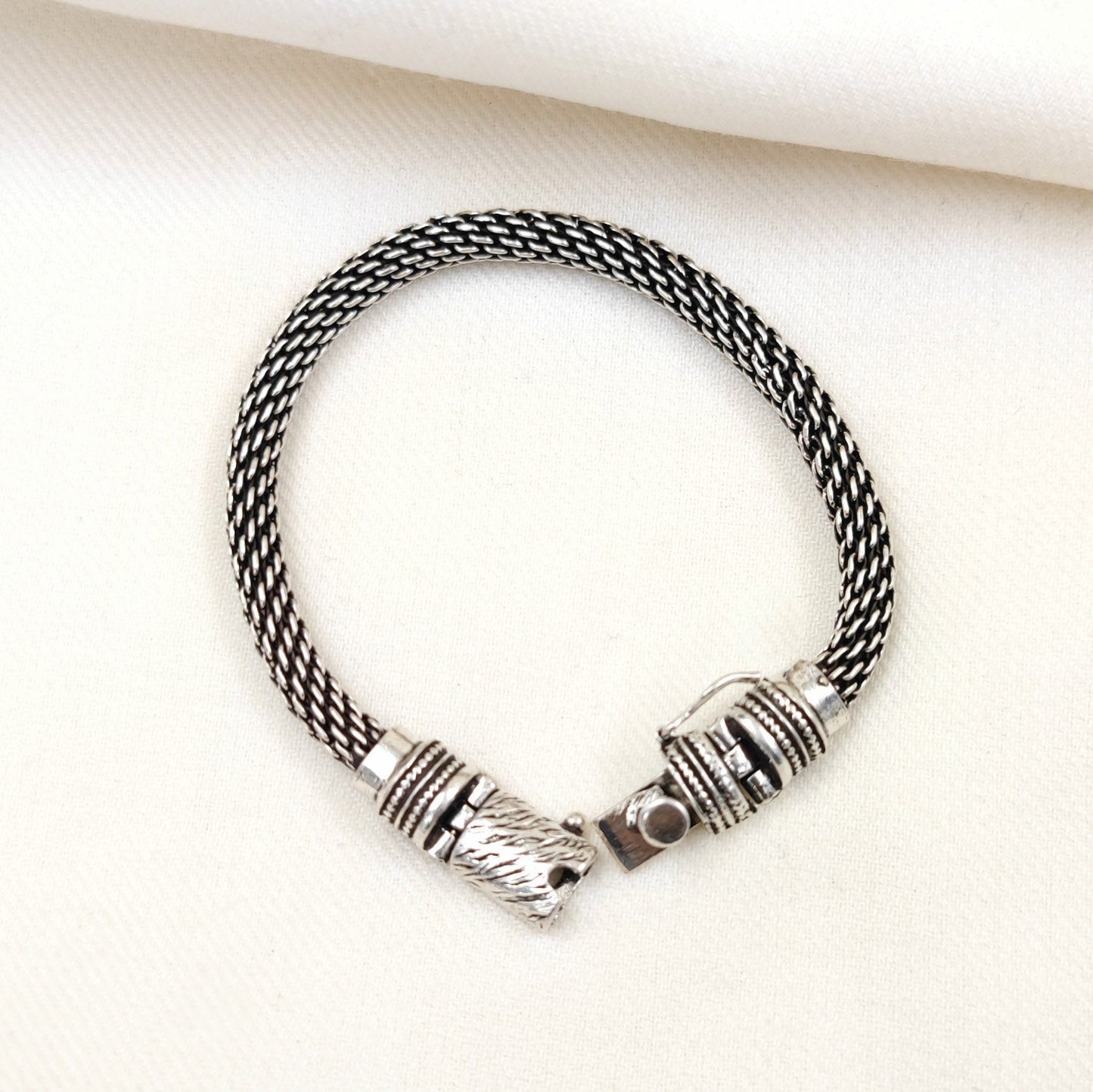 Silver Jewelry Men's Bracelet by Jauhri 92.5 Silver - Rope Bracelet