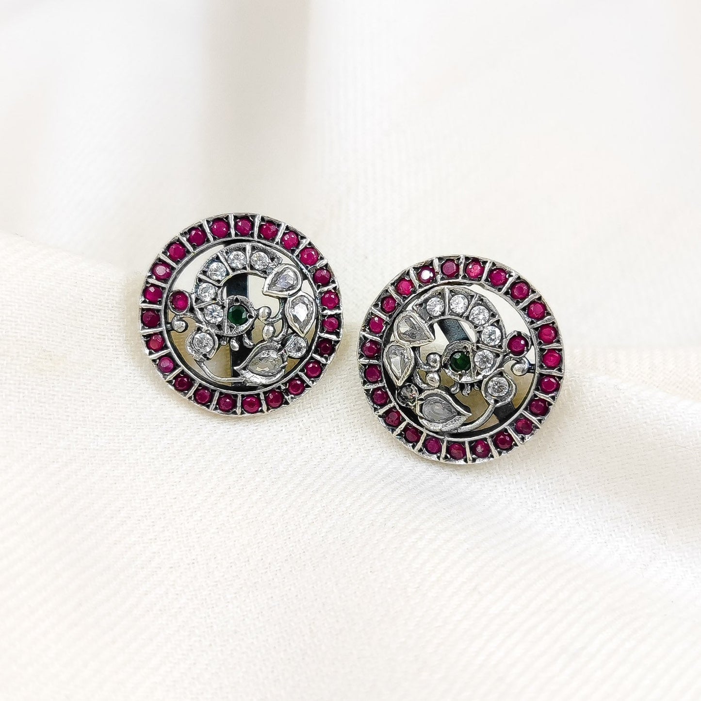 Silver Jewelry Earrings by Jauhri 92.5 Silver - Mayur Nayan Studs