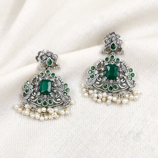 Silver Jewelry Earrings by Jauhri 92.5 Silver - Uday Kusum Earrings