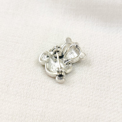 Marcasite Teddy Brown Brooch and Pendant