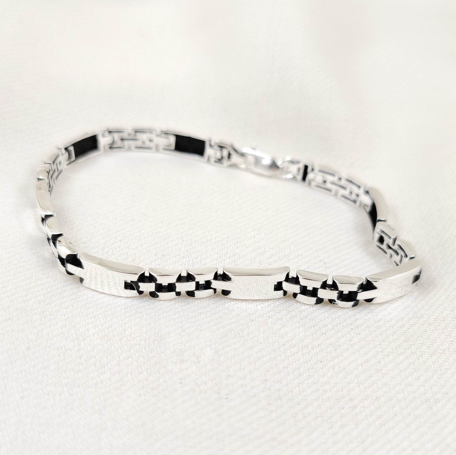 Silver Jewelry Men's Bracelet by Jauhri 92.5 Silver - Interval Bracelet