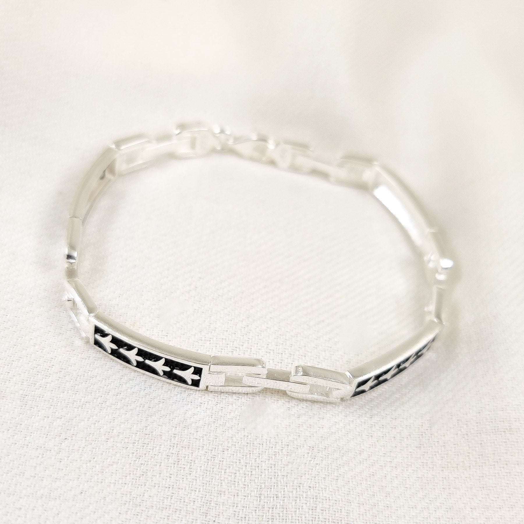 Silver Jewelry Men's Bracelet by Jauhri 92.5 Silver - Jet Bracelet