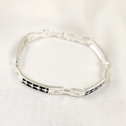 Silver Jewelry Men's Bracelet by Jauhri 92.5 Silver - Jet Bracelet
