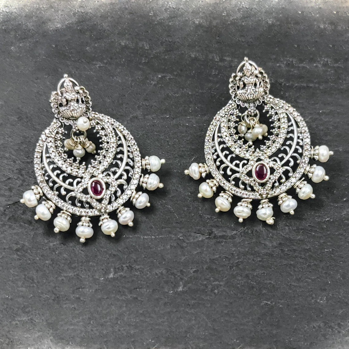 Silver Jewelry Earrings by Jauhri 92.5 Silver - Gulma Chaandbali