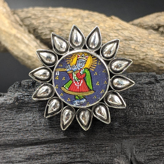 Adisthana Handpainted Krishna Ring