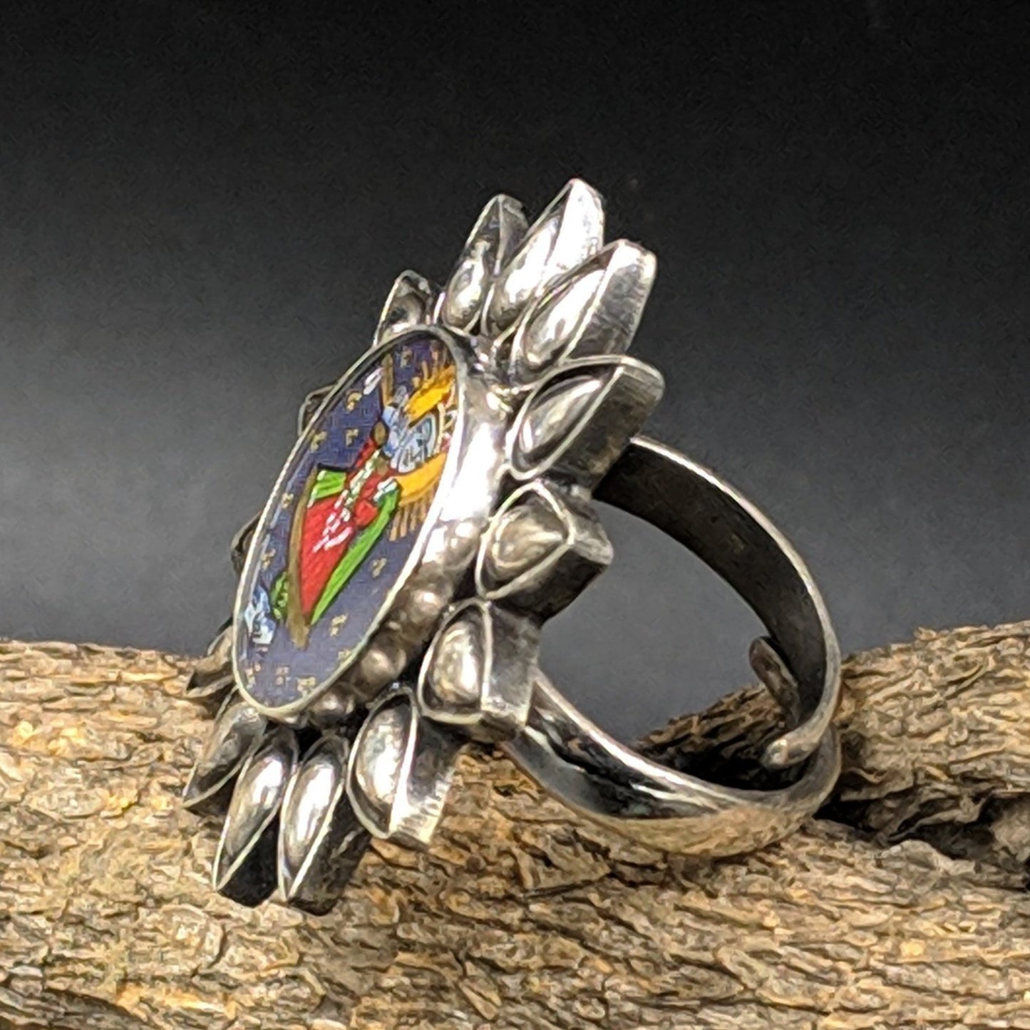Adisthana Handpainted Krishna Ring