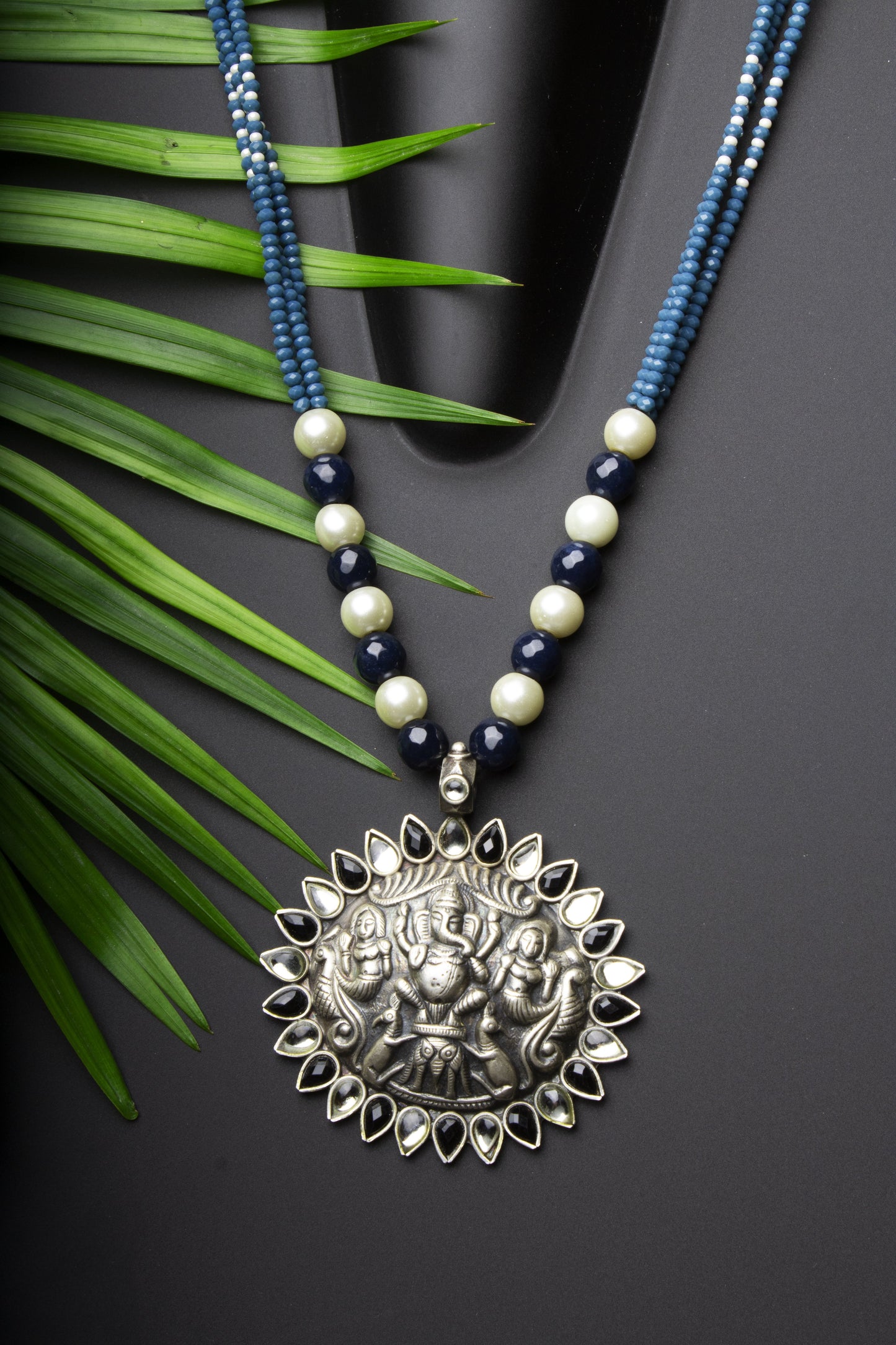 Ashwathama Lakshmi Ganapati Pendant - Black