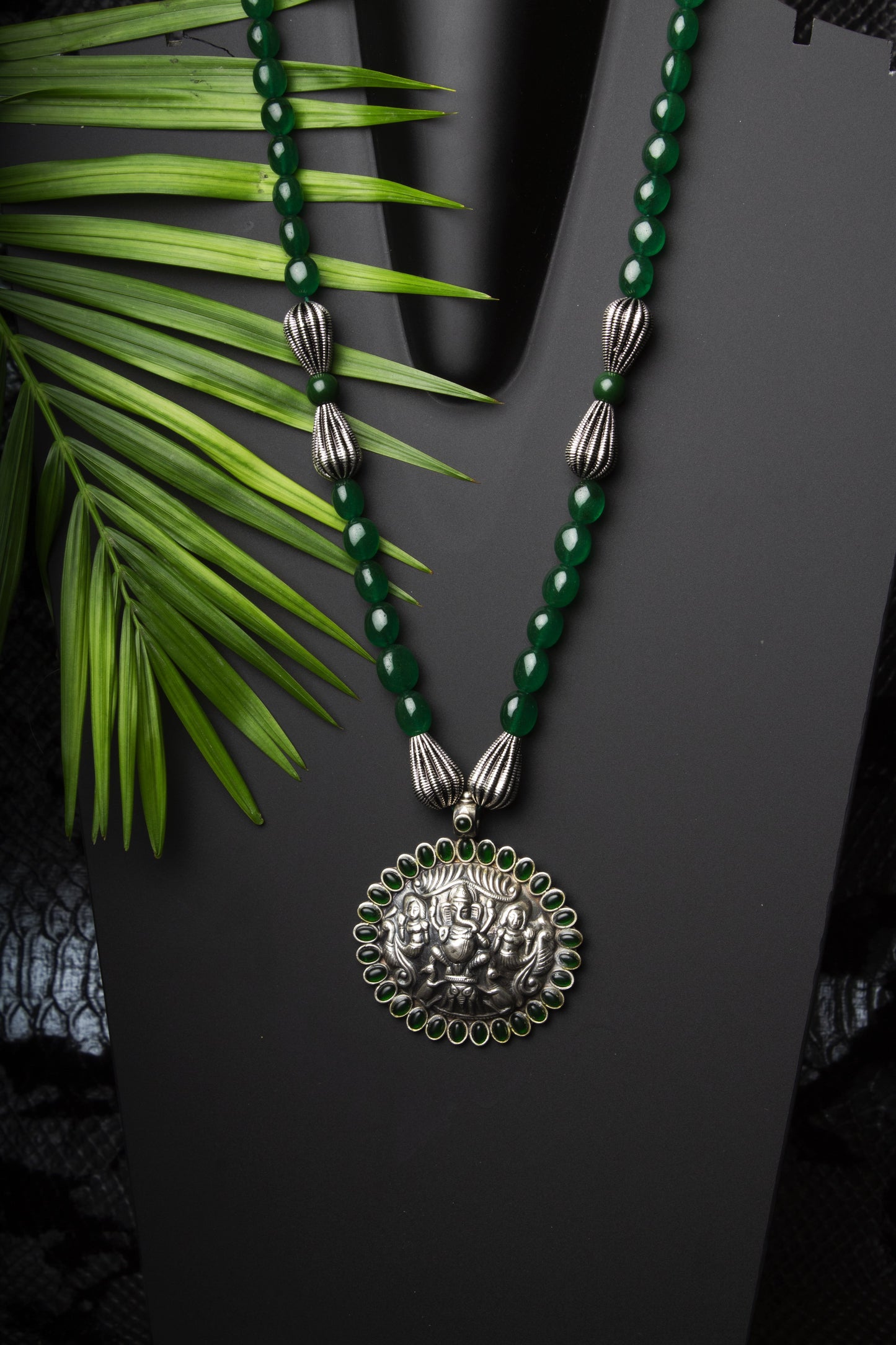 Ashwathama Kamal Ganpati Necklace with Earring