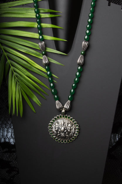 Ashwathama Kamal Ganpati Necklace with Earring