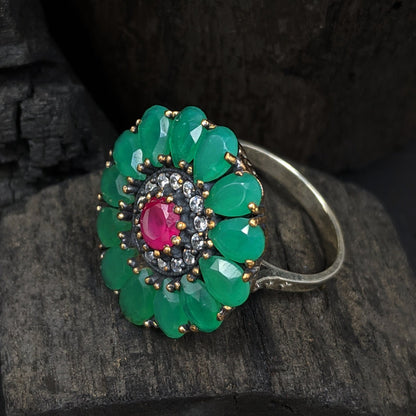 Padma Pushp Pendant Set With Ring